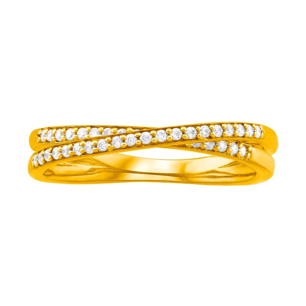 Vera Wang 14k yellow gold 1/5 cttw Diamond ring size 5